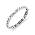 MICHAEL M Bracelets 14K White Gold / Medium Tetra Pavé Bangle BR395