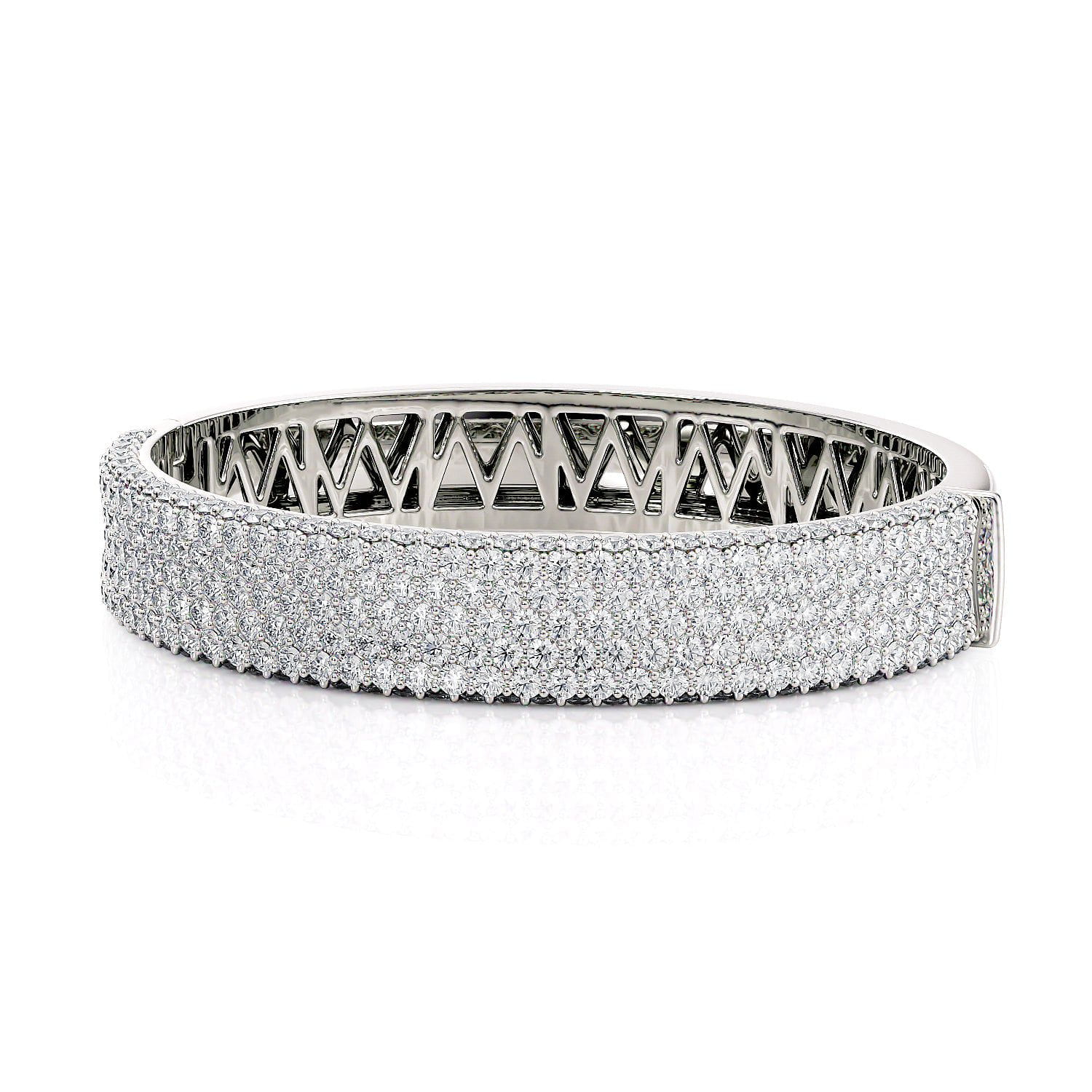 MICHAEL M Bracelets 18K White Gold / Medium Europa 7 Row Diamond Bracelet
