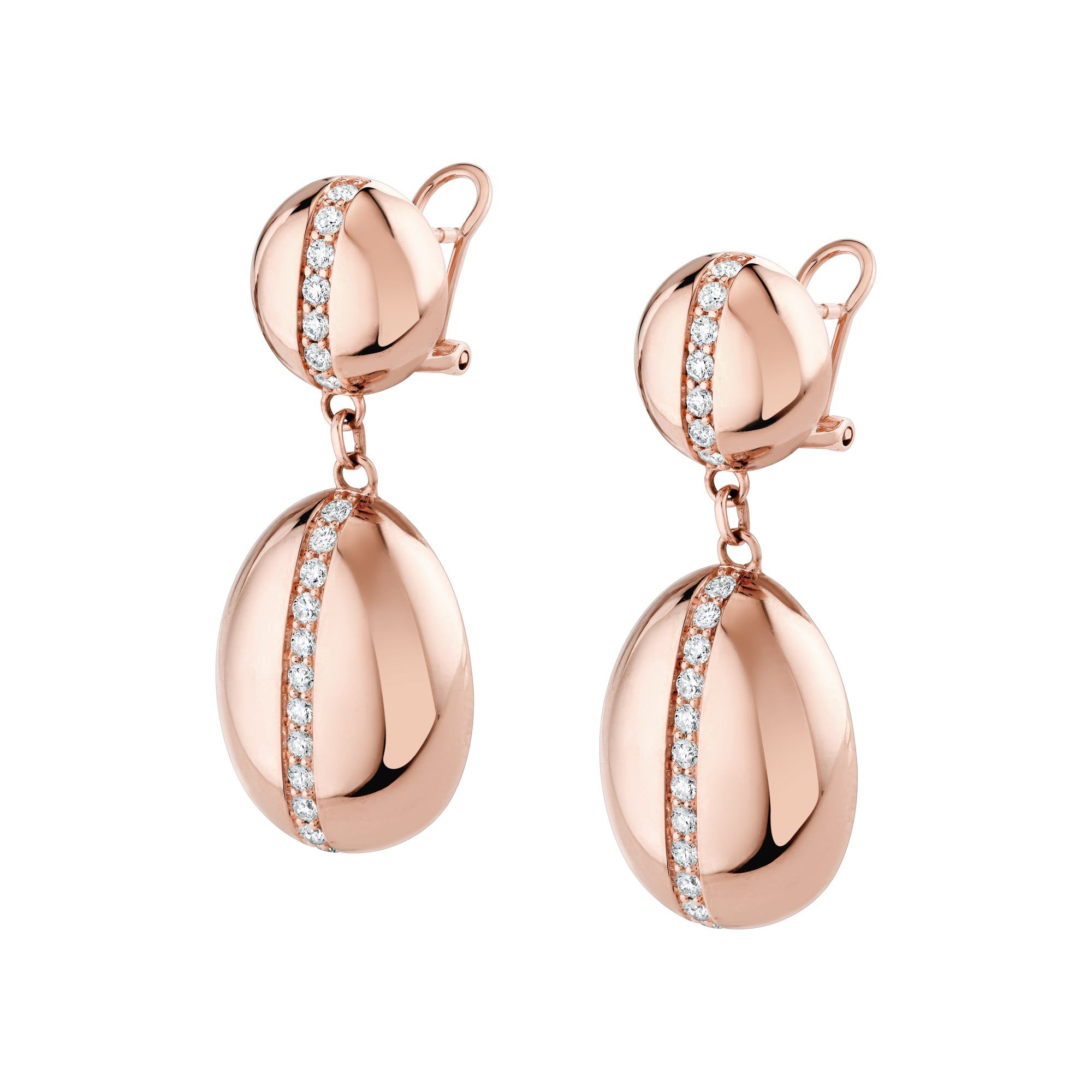 MICHAEL M Earrings 18 Rose Gold Orb Double Drop Earrings ER623