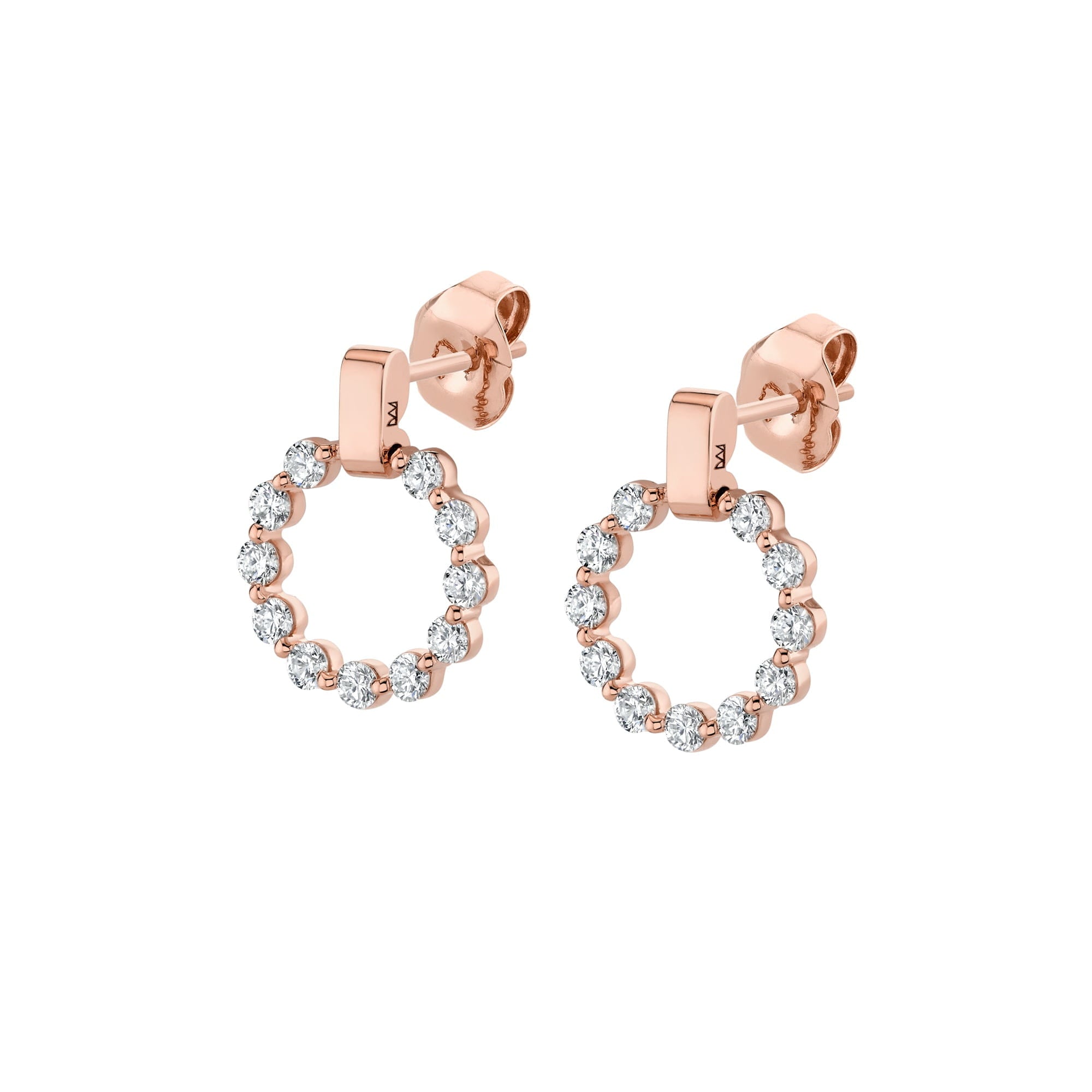 MICHAEL M Earrings 18K Rose Gold Cloud Mini Single Drop Earrings