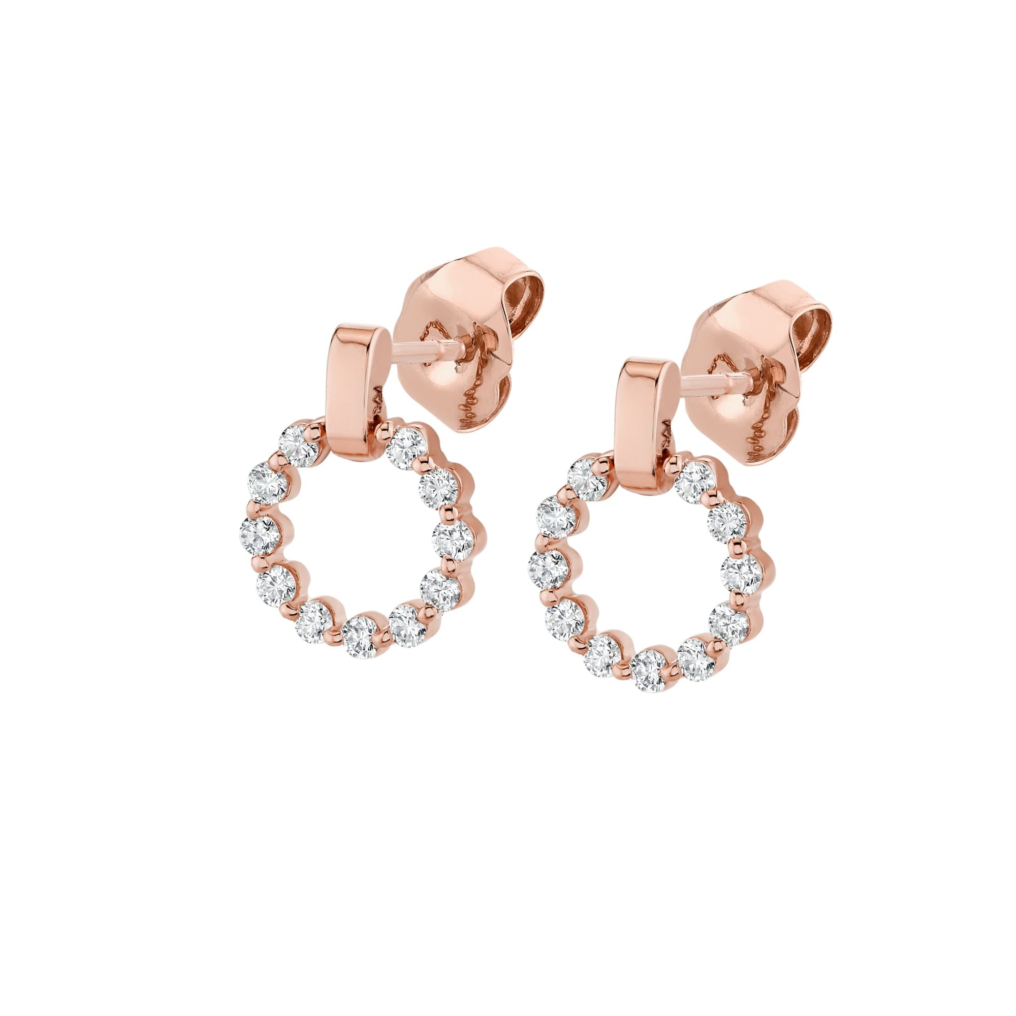 MICHAEL M Earrings 18K Rose Gold Cloud Single Drop Earrings