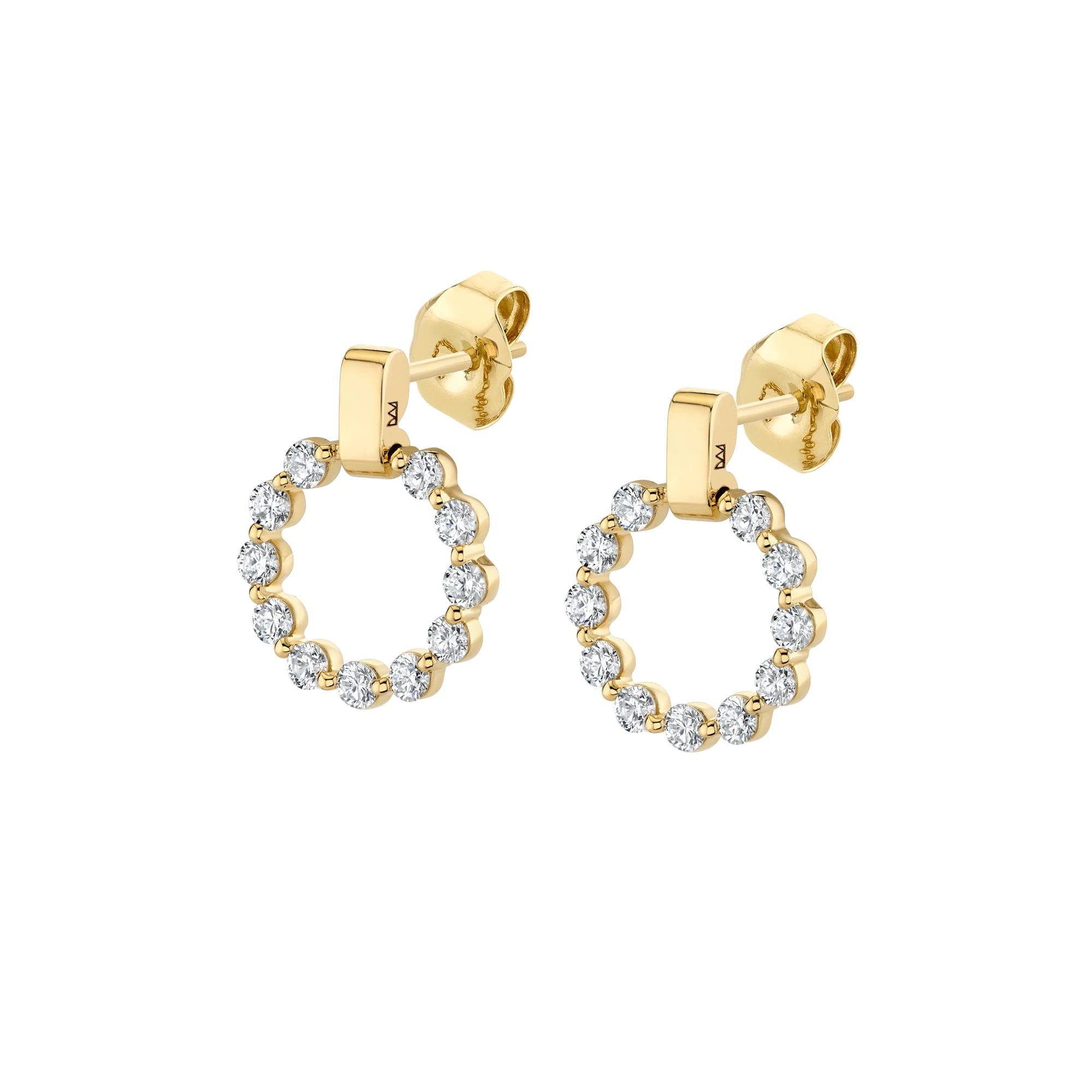 MICHAEL M Earrings 18K Yellow Gold Cloud Mini Single Drop Earrings