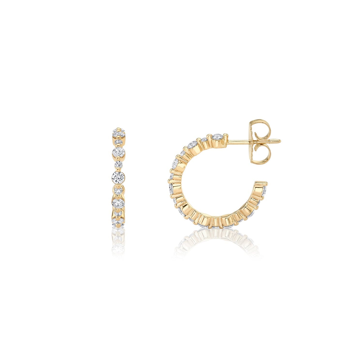 MICHAEL M Earrings Cloud Alternating Huggies