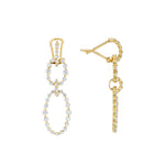 MICHAEL M Earrings Cloud Oval Drop Earrings
