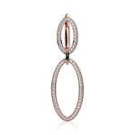 MICHAEL M Earrings Double Oval Diamond Drop Earrings