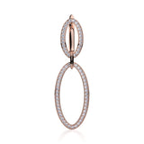 MICHAEL M Earrings Double Oval Diamond Drop Earrings