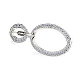 MICHAEL M Earrings Double Oval Diamond Drop Earrings