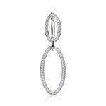 MICHAEL M Earrings Double Oval Diamond Drop Earrings