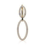MICHAEL M Earrings Double Oval Diamond Drop Earrings
