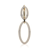 MICHAEL M Earrings Double Oval Diamond Drop Earrings