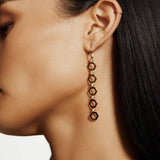 Plain Hex Long Infinity Earrings