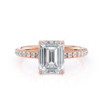 MICHAEL M Engagement Rings 18K Rose Gold CROWN R715-2 Emerald R715-2EMRG