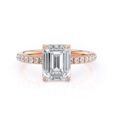 MICHAEL M Engagement Rings 18K Rose Gold CROWN R715-2 Emerald R715-2EMRG