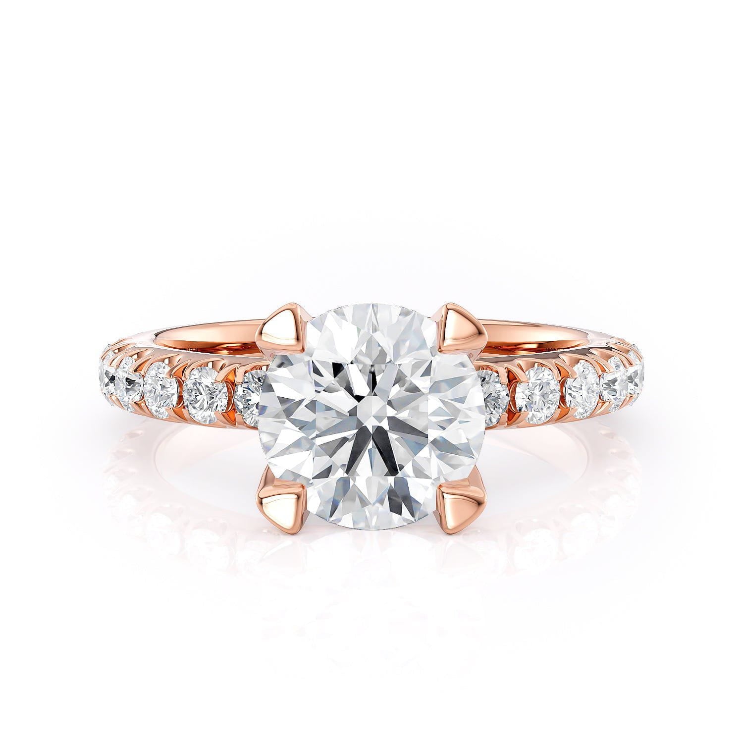 MICHAEL M Engagement Rings 18K Rose Gold Crown R716-2 R716-2RG