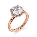 MICHAEL M Engagement Rings 18K Rose Gold Monarch R836-3 Round R836-3-RD-RG