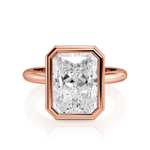 MICHAEL M Engagement Rings 18K Rose Gold Solitaire R838-3 Radiant R838-3-RA-RG