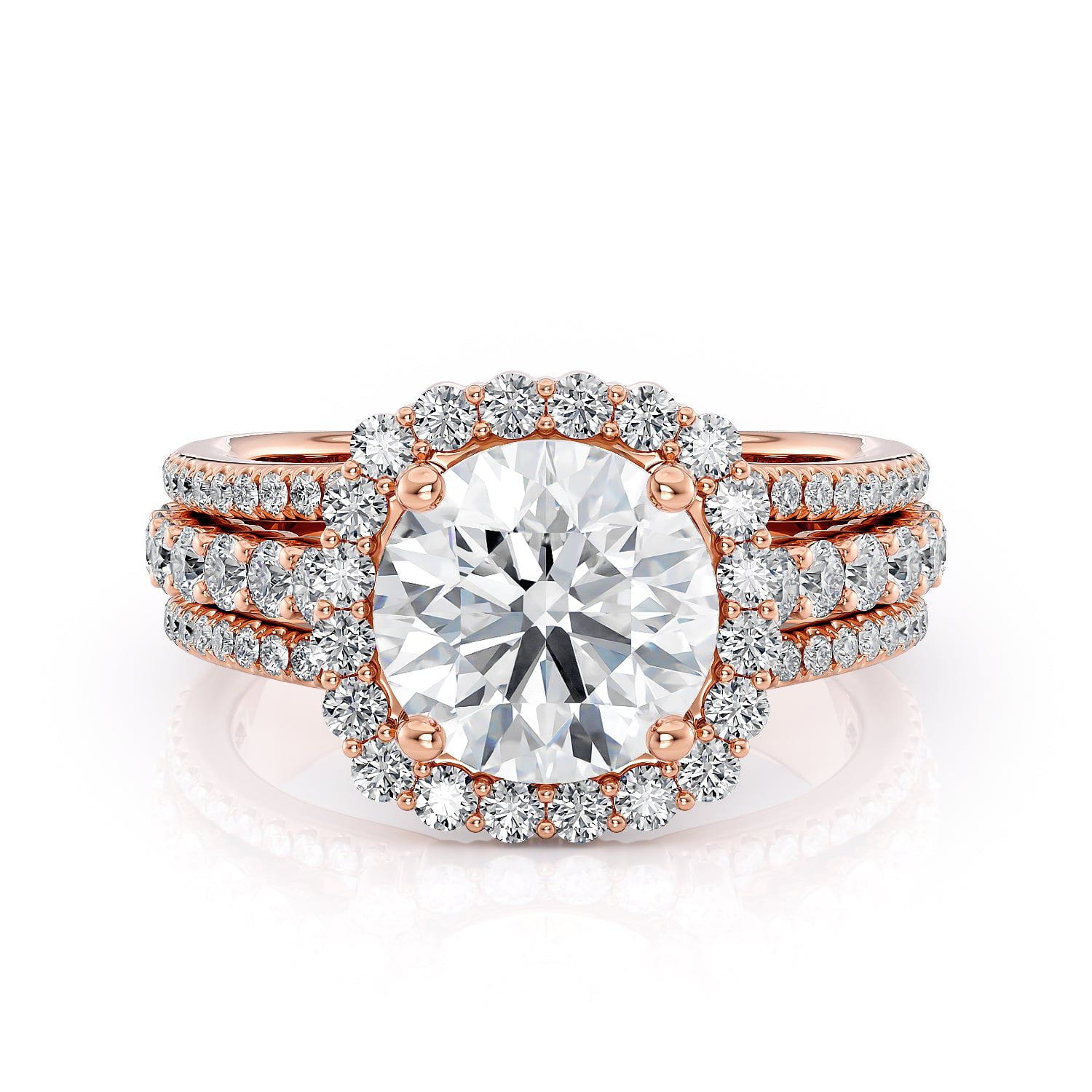 MICHAEL M Engagement Rings 18K Rose Gold Strada R681-1.5 R681-1.5RG