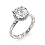 MICHAEL M Engagement Rings 18K White Gold Monarch R836-3 Round R836-3-RD-WG