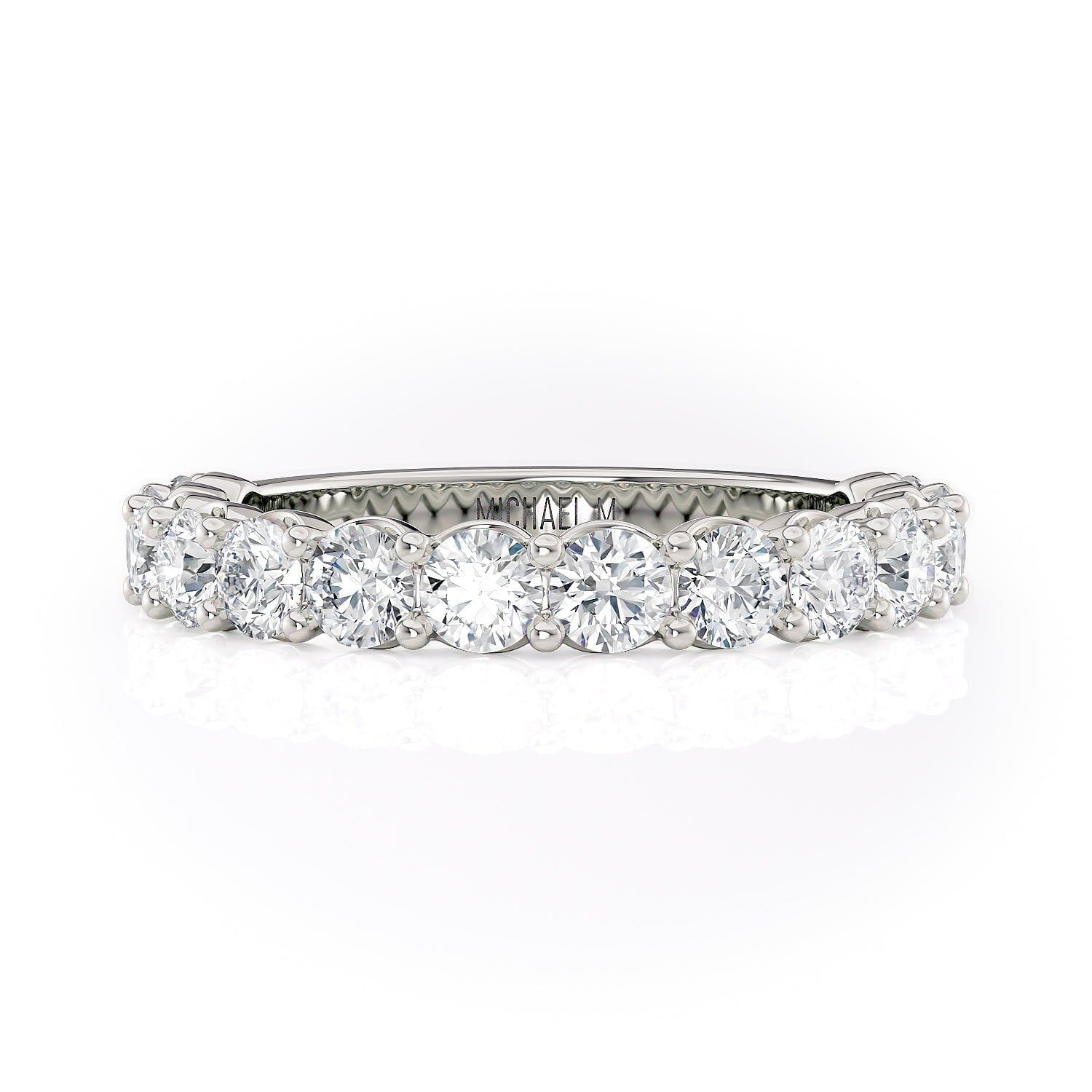 MICHAEL M Engagement Rings 18K White Gold Wedding Band R736B