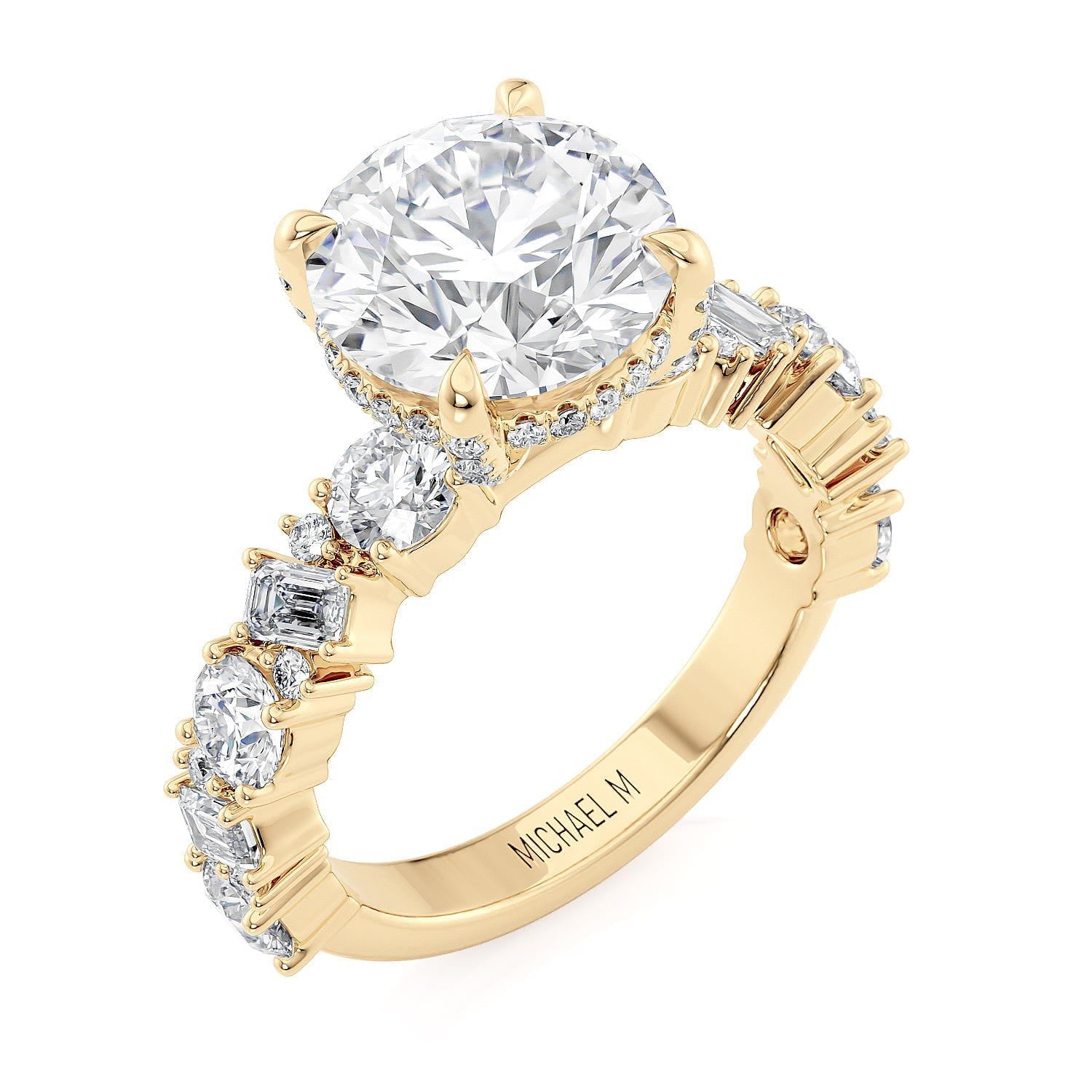 MICHAEL M Engagement Rings 18K Yellow Gold Montage R823-3