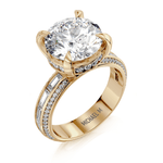 MICHAEL M Engagement Rings 18K Yellow Gold Montage R835-4 Round