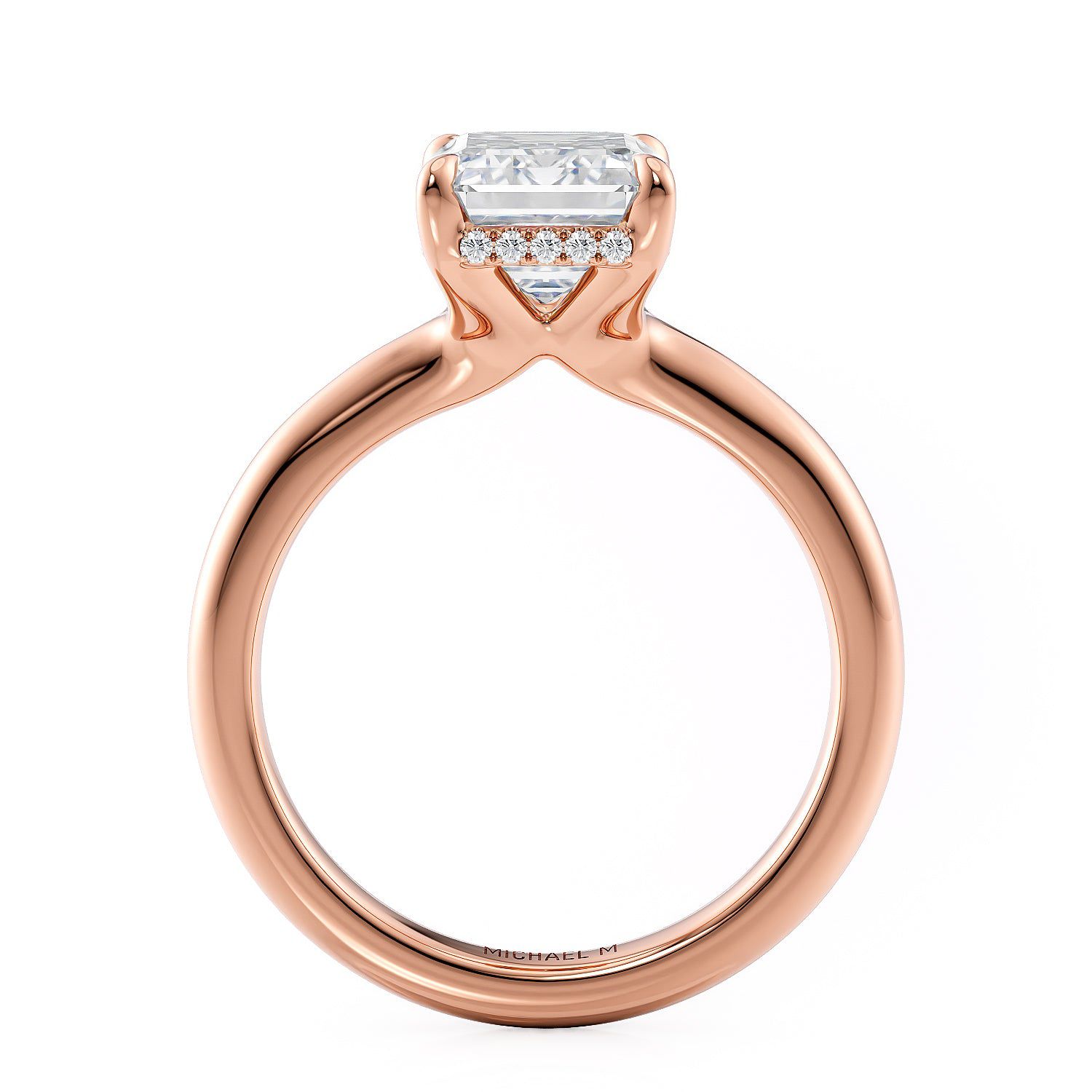 MICHAEL M Engagement Rings Crown R812-3 Emerald