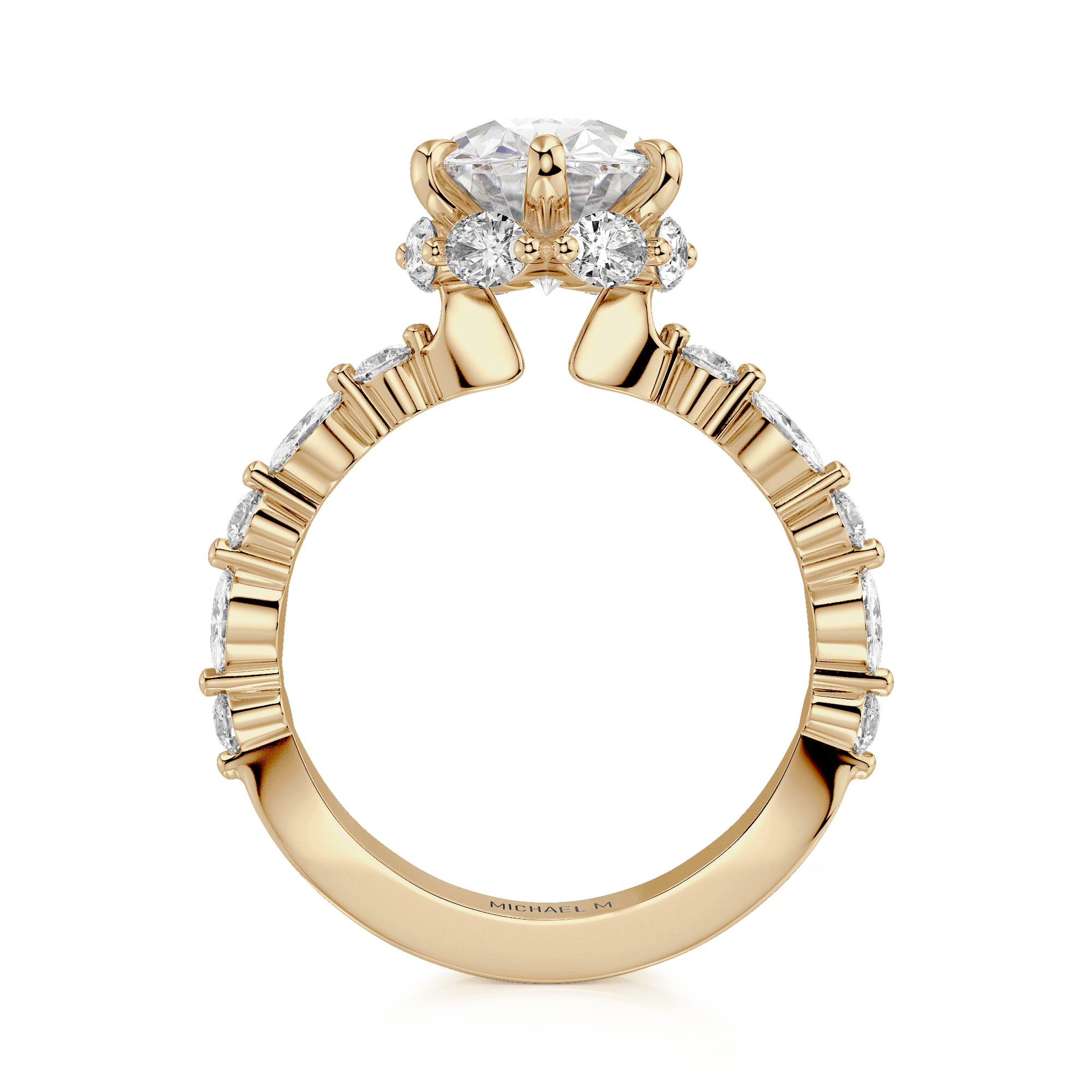 MICHAEL M Engagement Rings Monarch R837-3 Oval