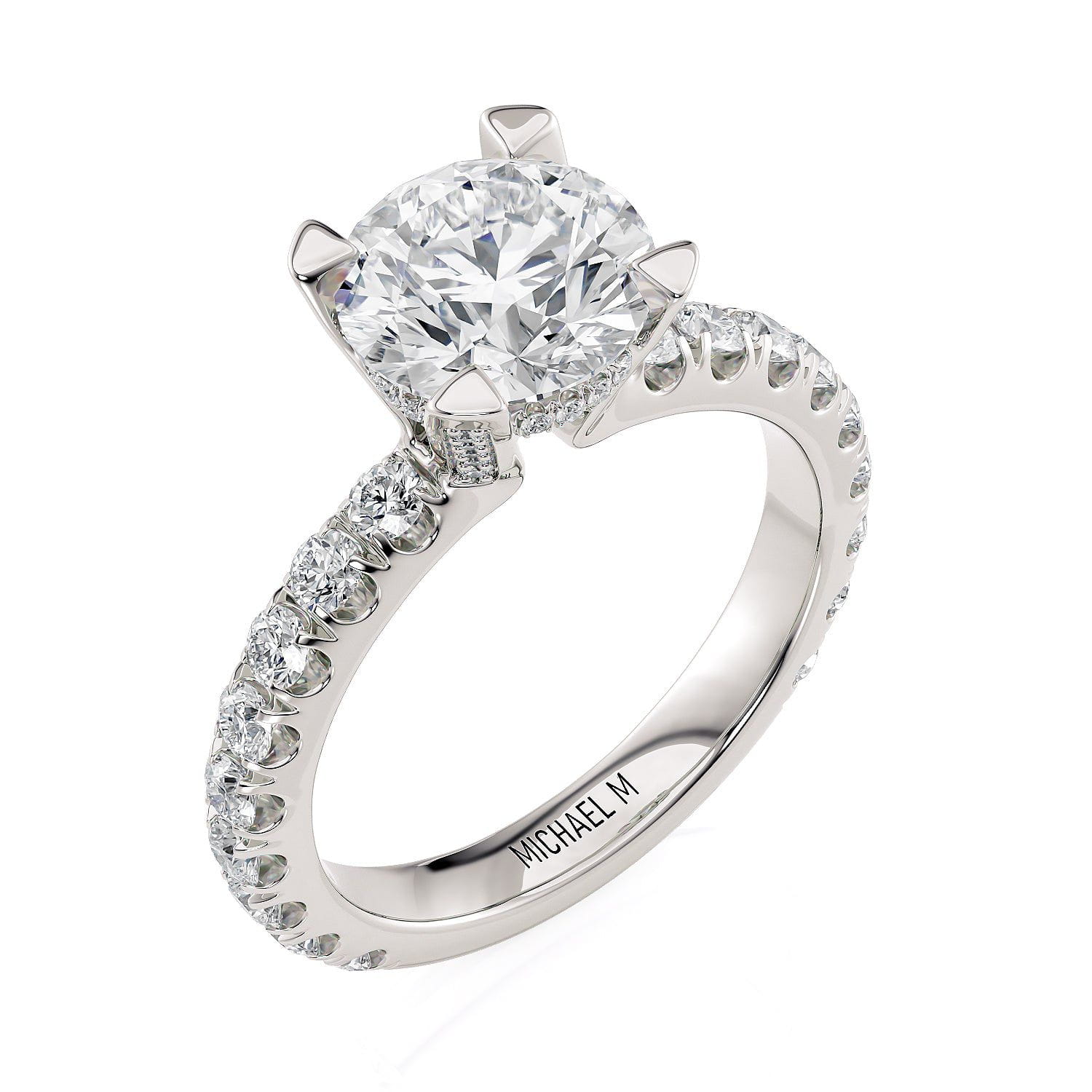 MICHAEL M Engagement Rings Platinum Crown R716-2 R716-2P