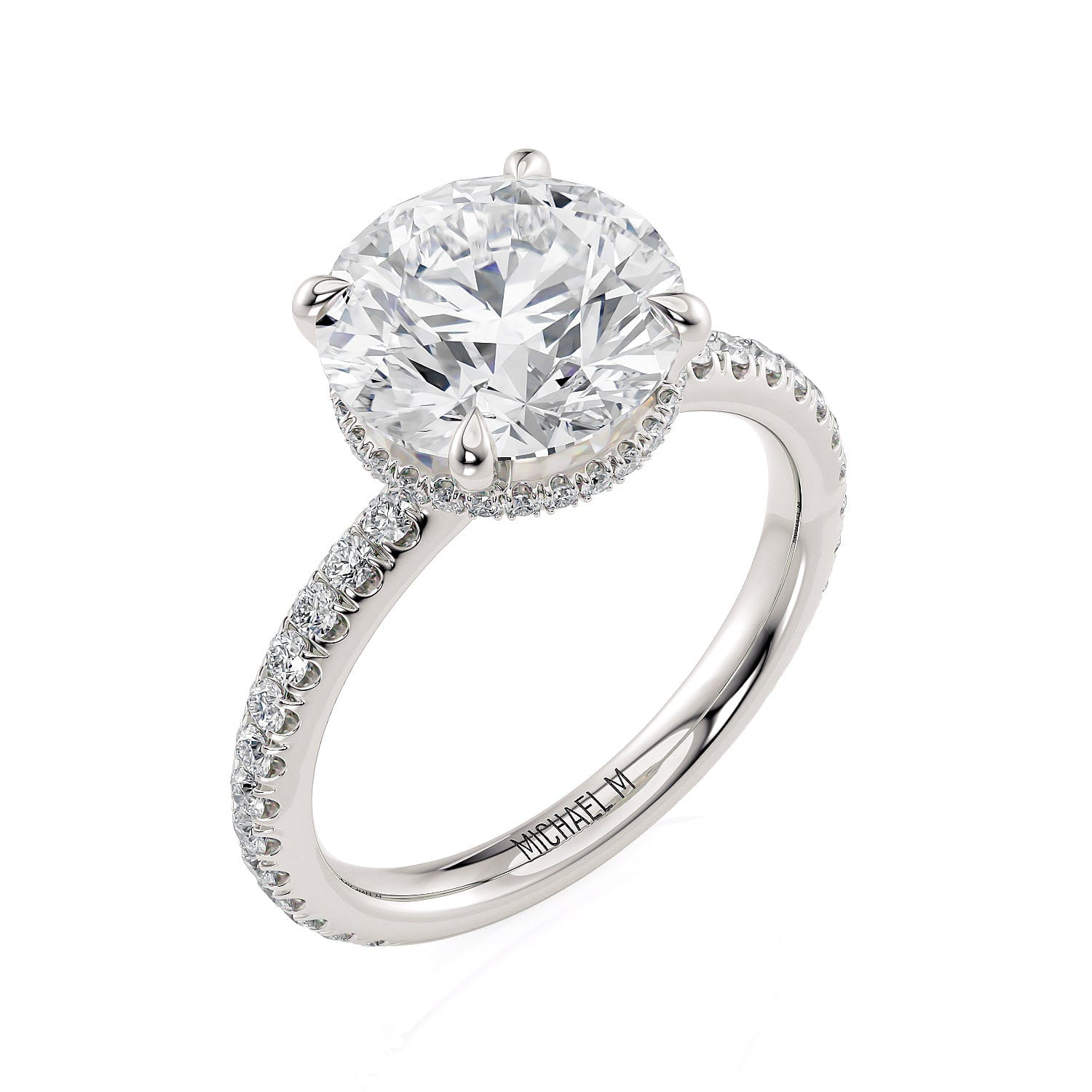 MICHAEL M Engagement Rings Platinum Crown R742-3 R742-3P