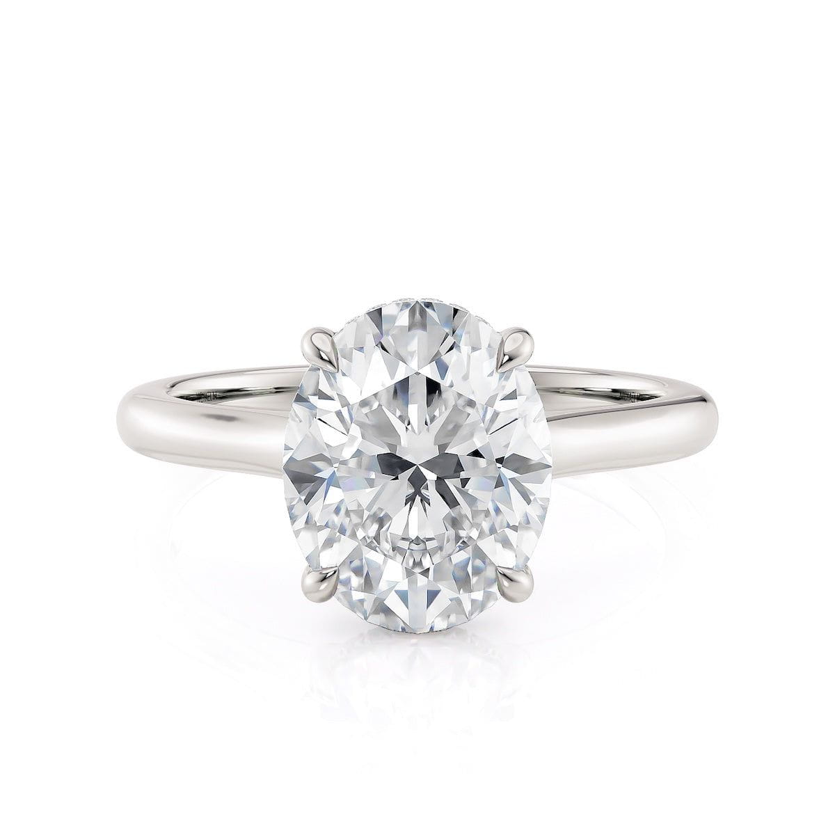 MICHAEL M Engagement Rings Platinum Montage R826-3-OV