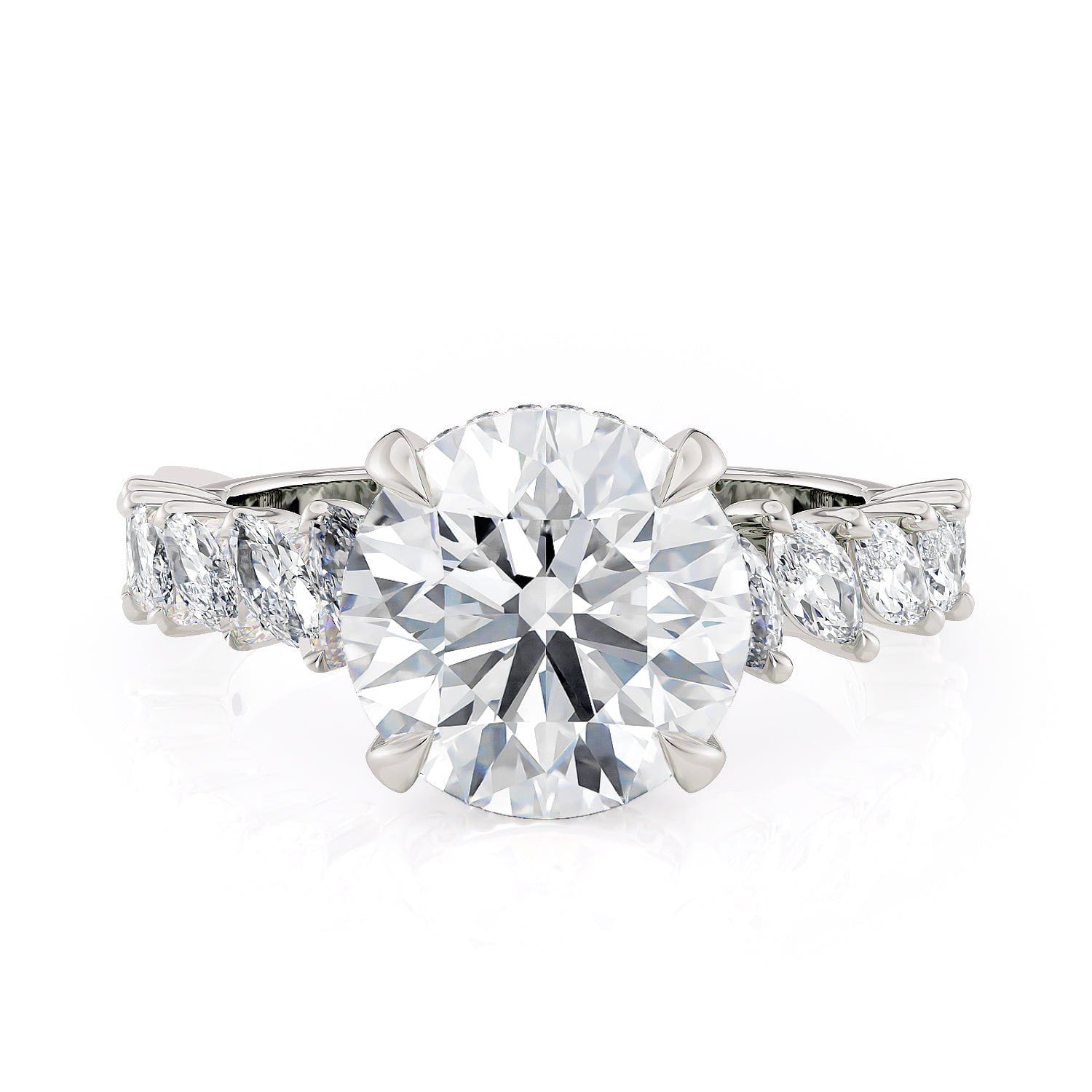 MICHAEL M Engagement Rings Platinum Montage R827-3