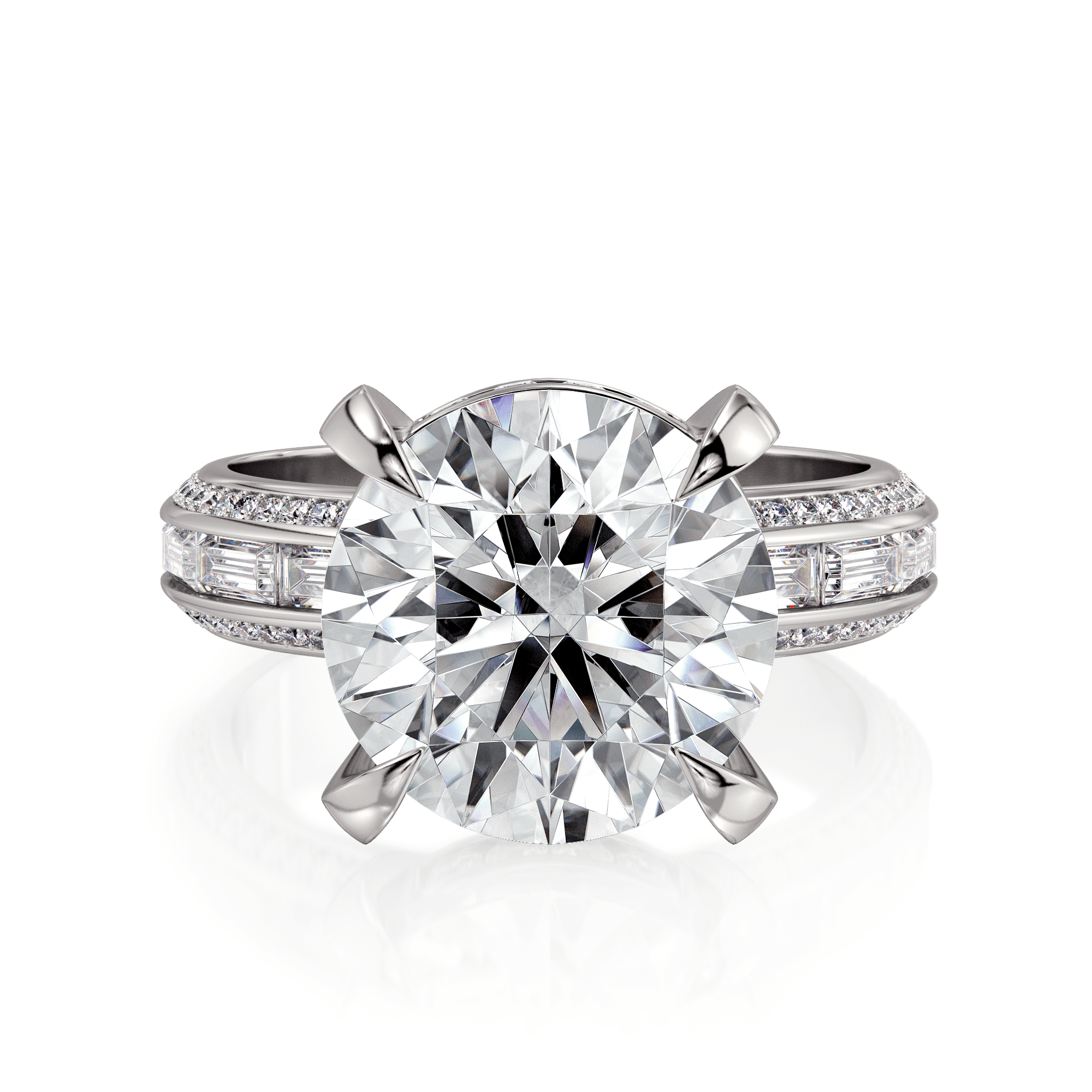 MICHAEL M Engagement Rings Platinum Montage R835-4 Round