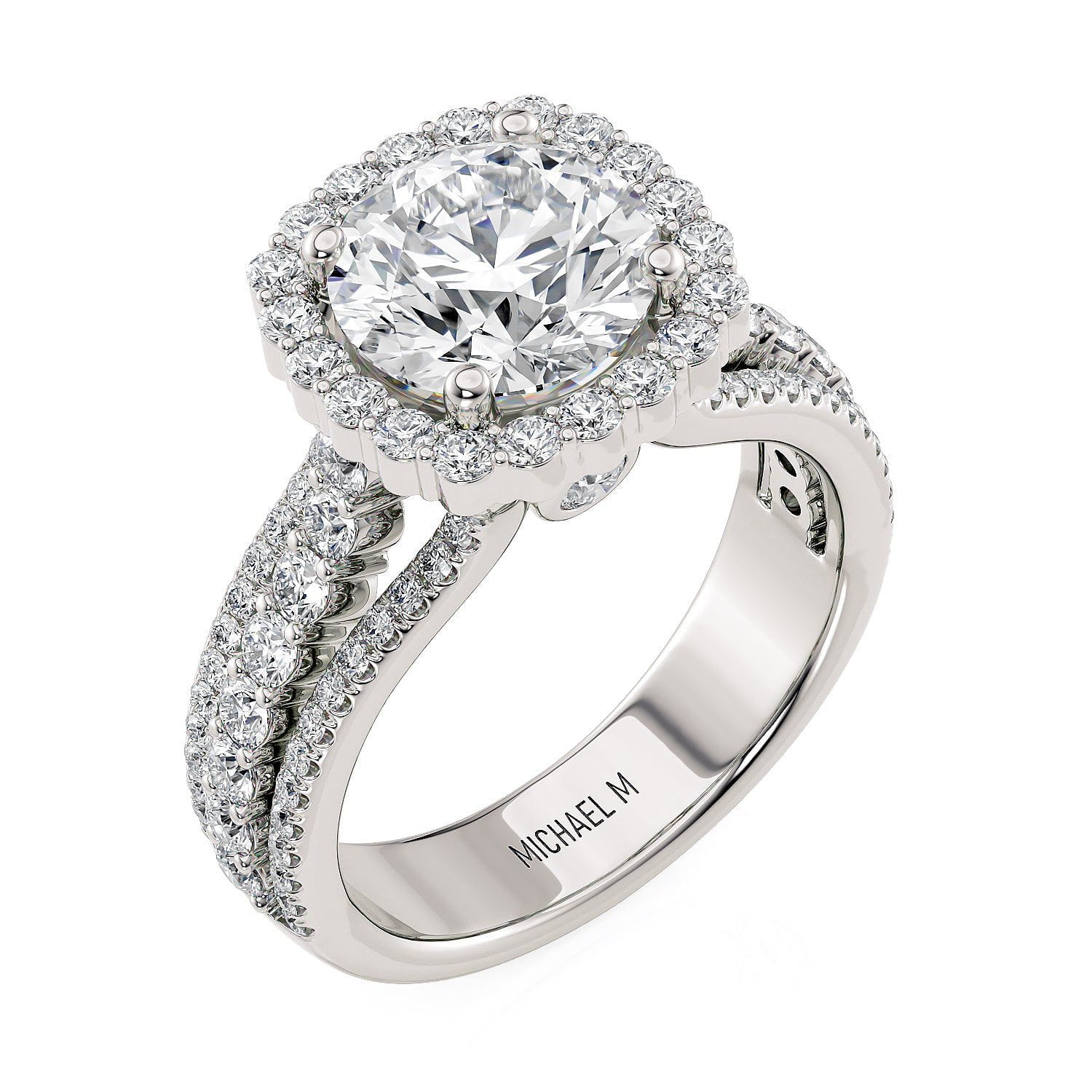 MICHAEL M Engagement Rings Platinum Strada R681-1.5 R681-1.5P