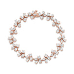 MICHAEL M Fashion Bracelets 18K Rose Gold Montage Cluster Tennis Bracelet BR543M