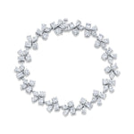 MICHAEL M Fashion Bracelets 18K White Gold Montage Cluster Tennis Bracelet BR543M