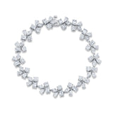 MICHAEL M Fashion Bracelets 18K White Gold Montage Cluster Tennis Bracelet BR543M