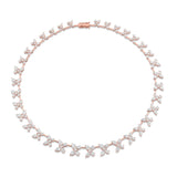MICHAEL M Fashion Necklaces 18K Rose Gold Montage Butterfly Riviera Necklace