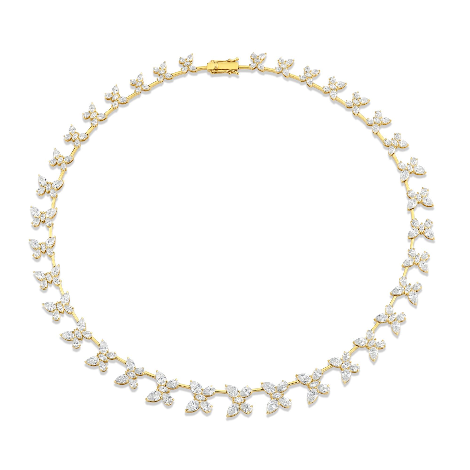MICHAEL M Fashion Necklaces 18K Yellow Gold Montage Butterfly Riviera Necklace