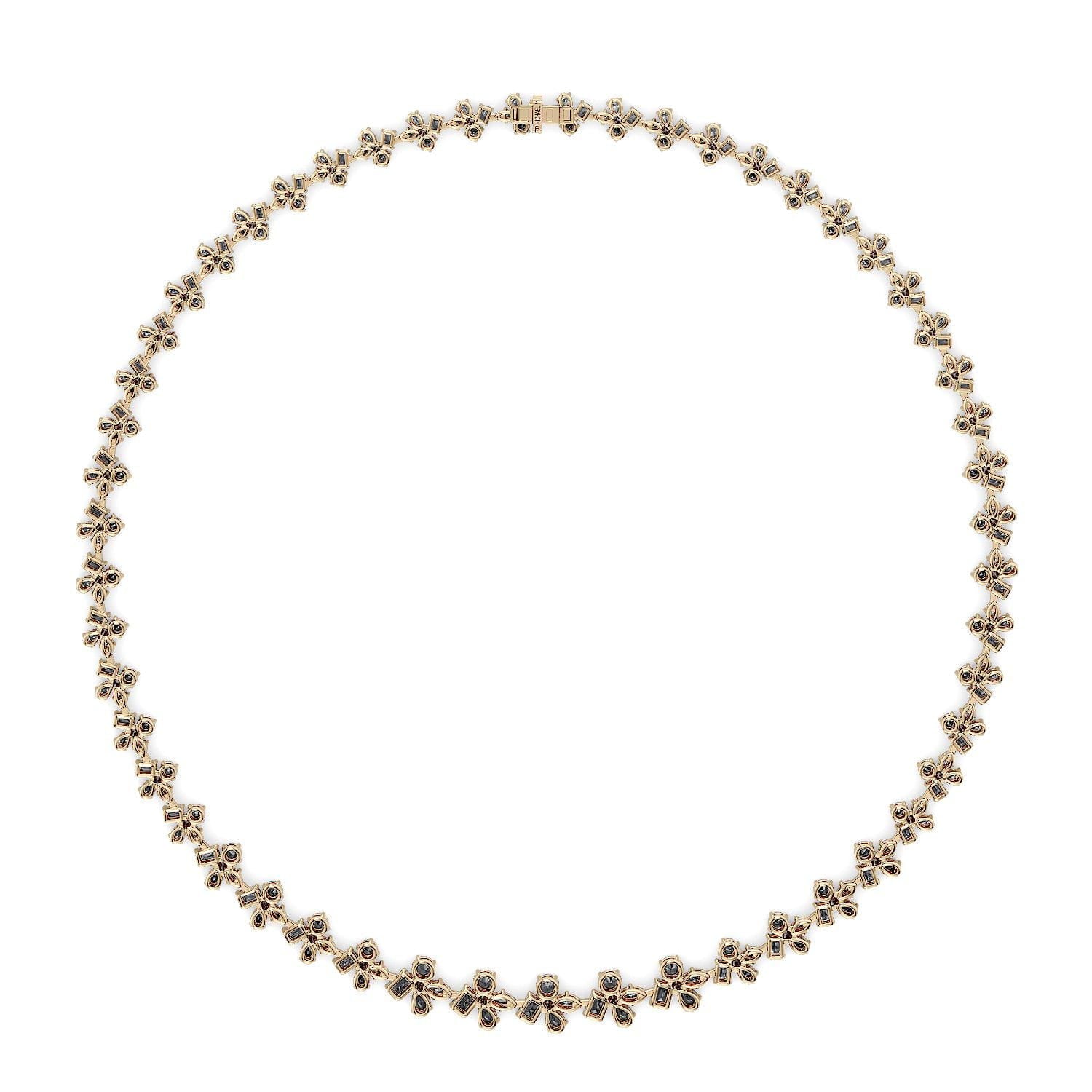 MICHAEL M Fashion Necklaces 18K Yellow Gold Montage Cluster Riviera Necklace CN403