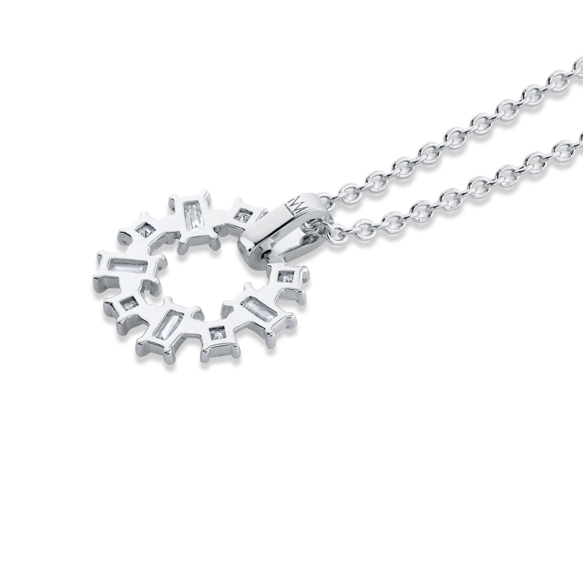 MICHAEL M Fashion Necklaces Montage Baguette and Princess Cut Ring Pendant