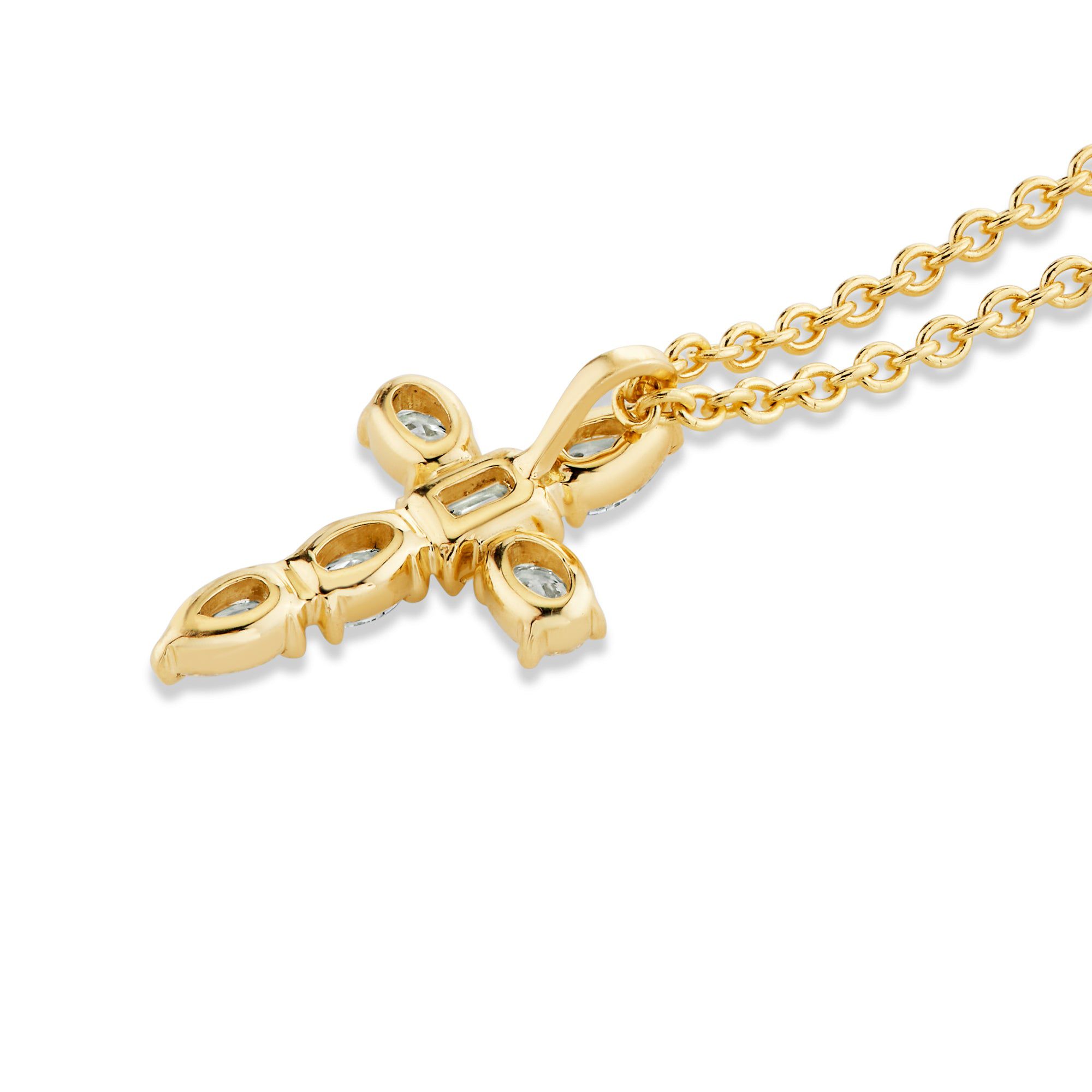 MICHAEL M Fashion Necklaces Montage Small Diamond Cross Pendant