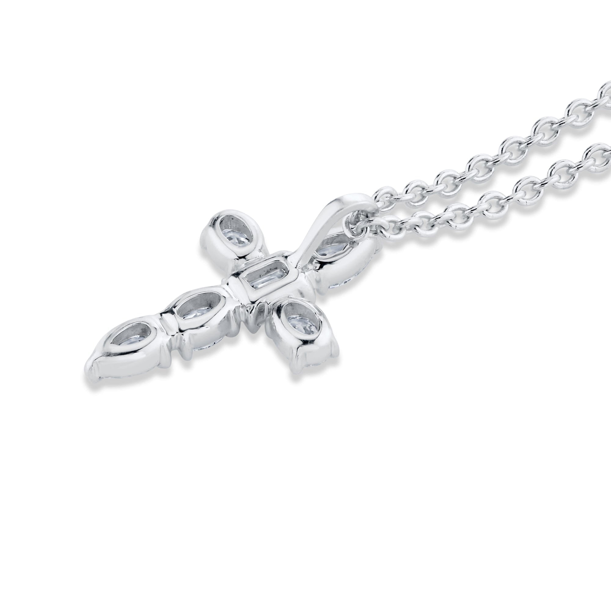 MICHAEL M Fashion Necklaces Montage Small Diamond Cross Pendant