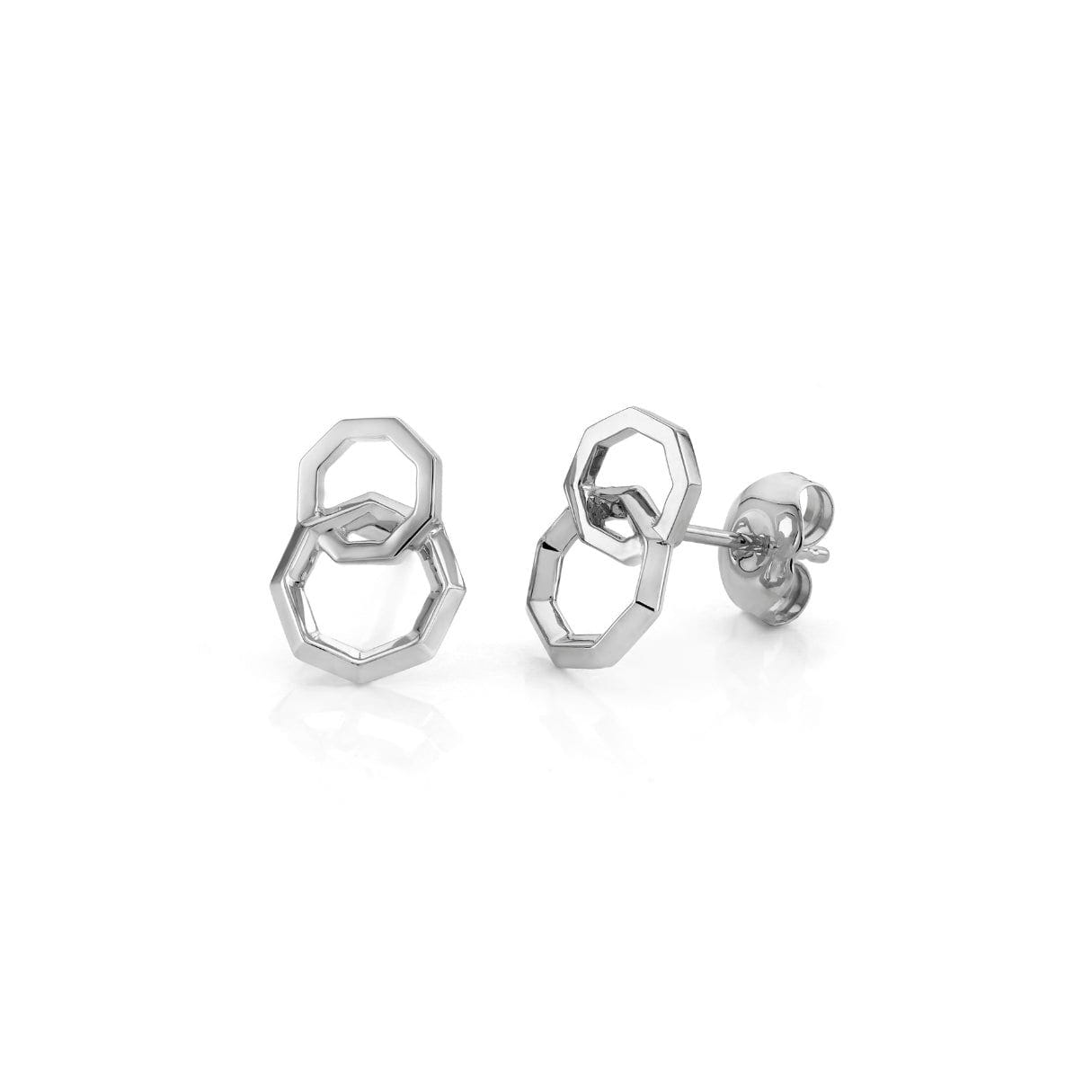 MICHAEL M Fashion Rings 14K White Gold Double Octave Earrings