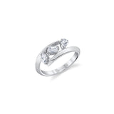 MICHAEL M Fashion Rings 18K White Gold / 4 Montage Knife Edge Bypass Ring F410