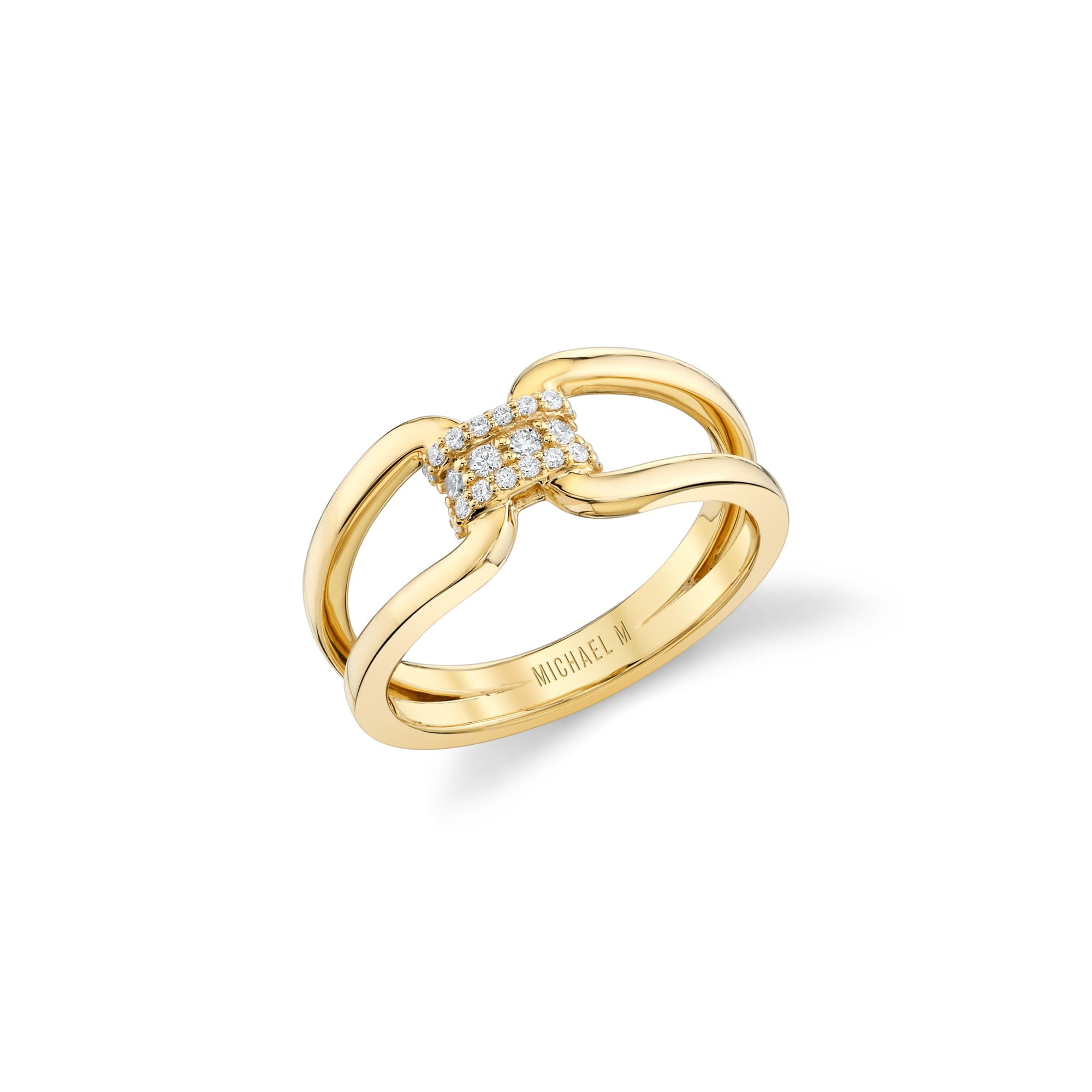 MICHAEL M Fashion Rings 18K Yellow Gold / 4 Europa Interlink Ring