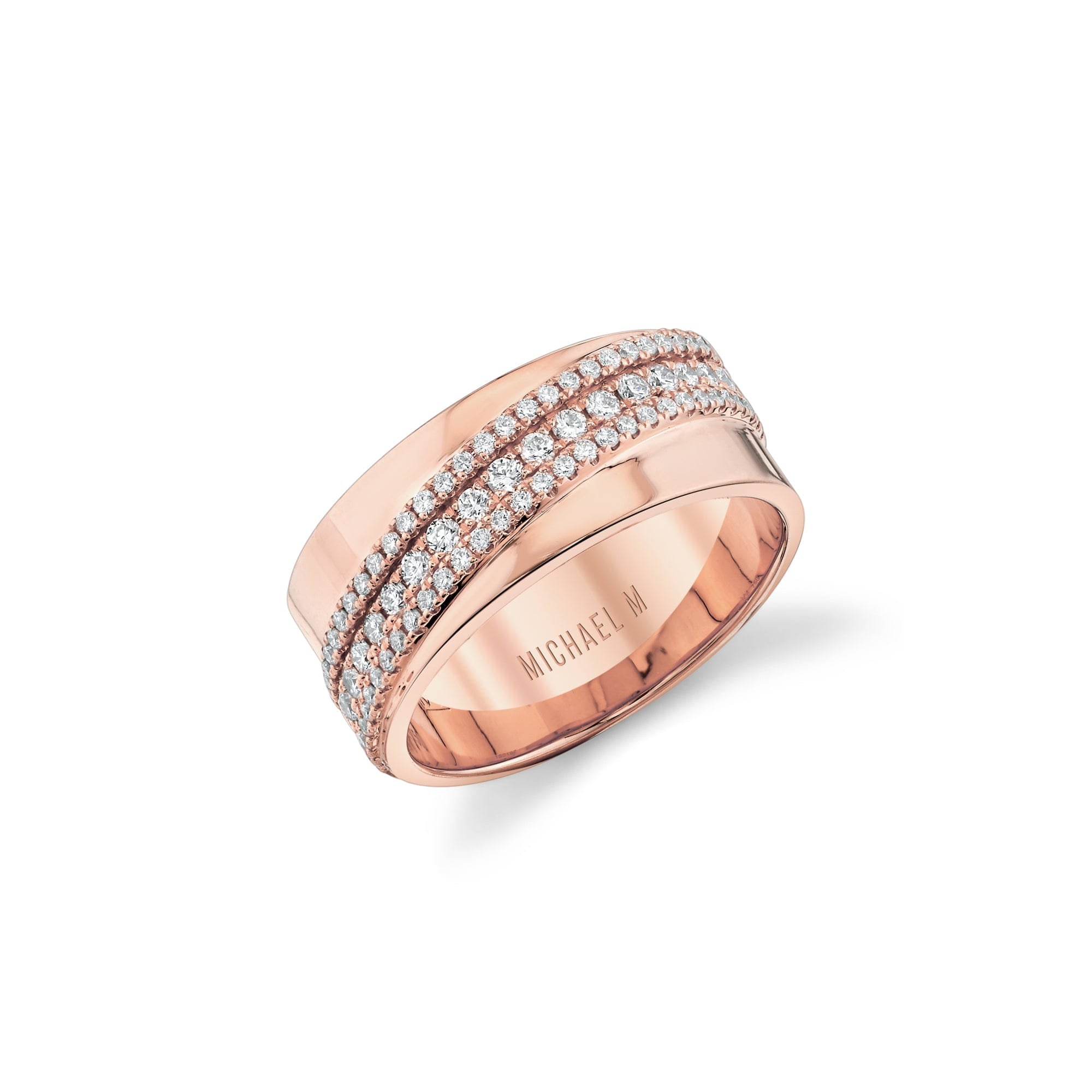 MICHAEL M Fashion Rings Europa Diagonal Ring