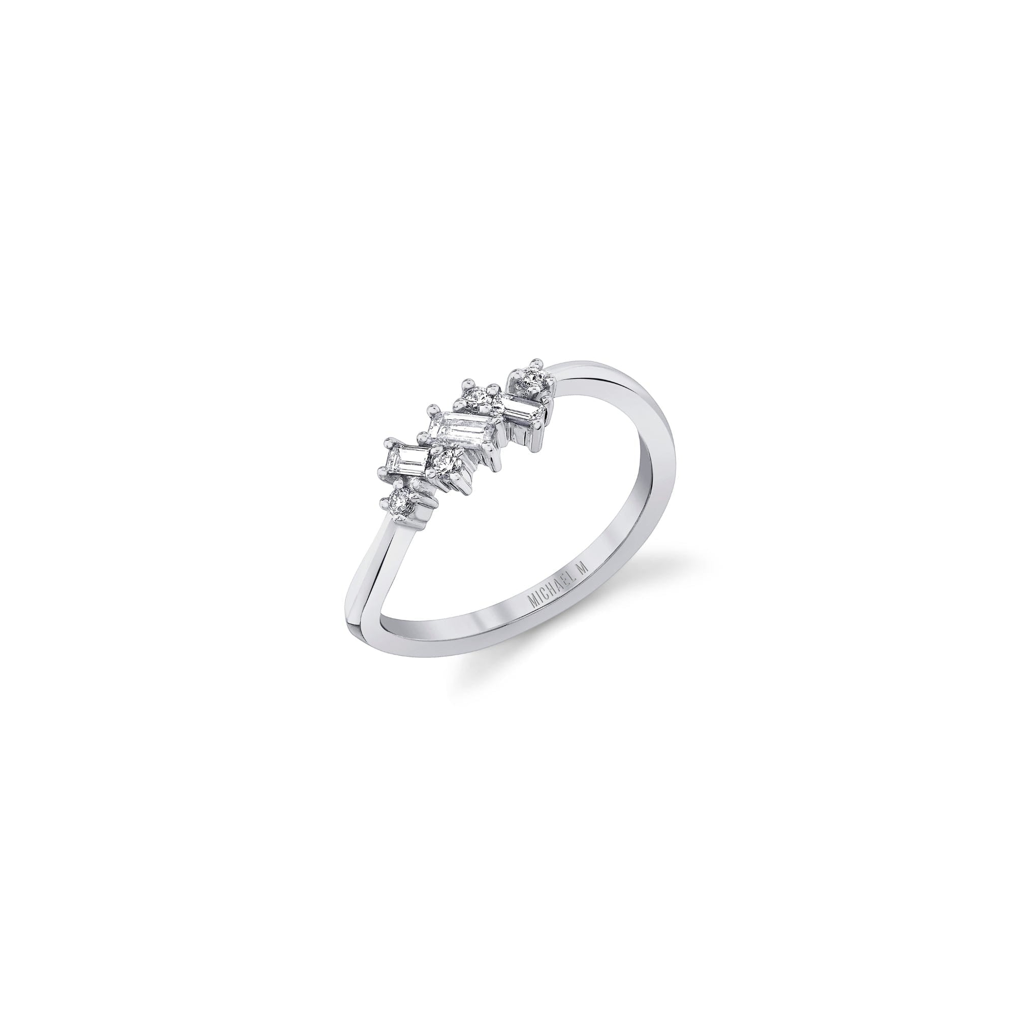 MICHAEL M Fashion Rings Montage Baguette Cluster Ring