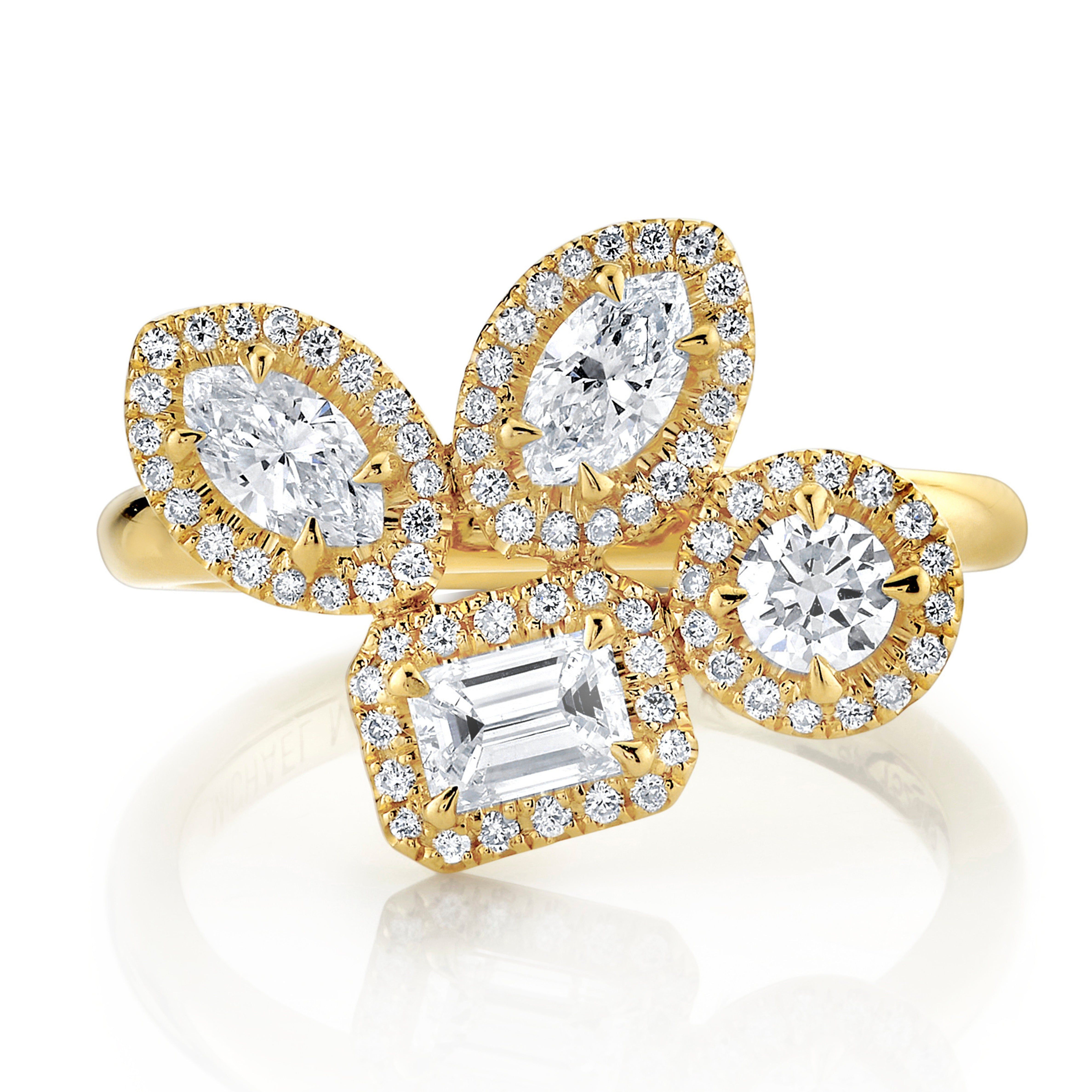 MICHAEL M Fashion Rings Montage Cluster Halo Ring