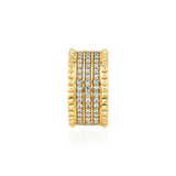 MICHAEL M Fashion Rings Tetra Triple Pavé Band