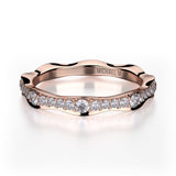 MICHAEL M Fashion Rings Wavy Diamond Cluster Band